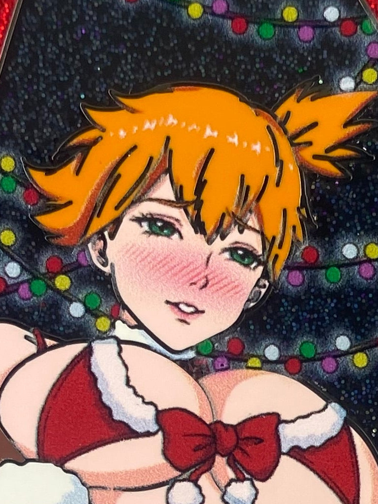 Merry Christmas M Enamel Pin