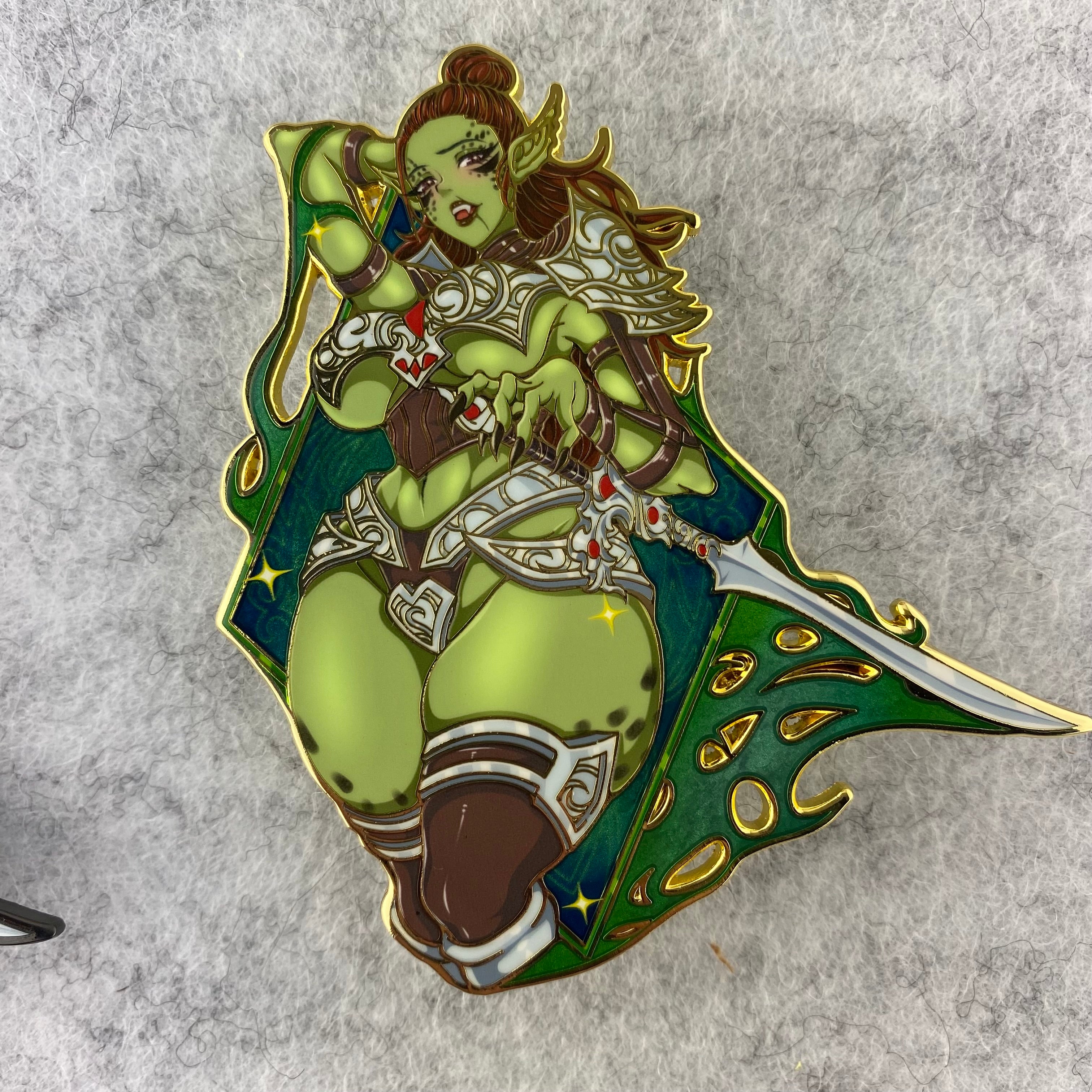Orc Blade Green Pin 468