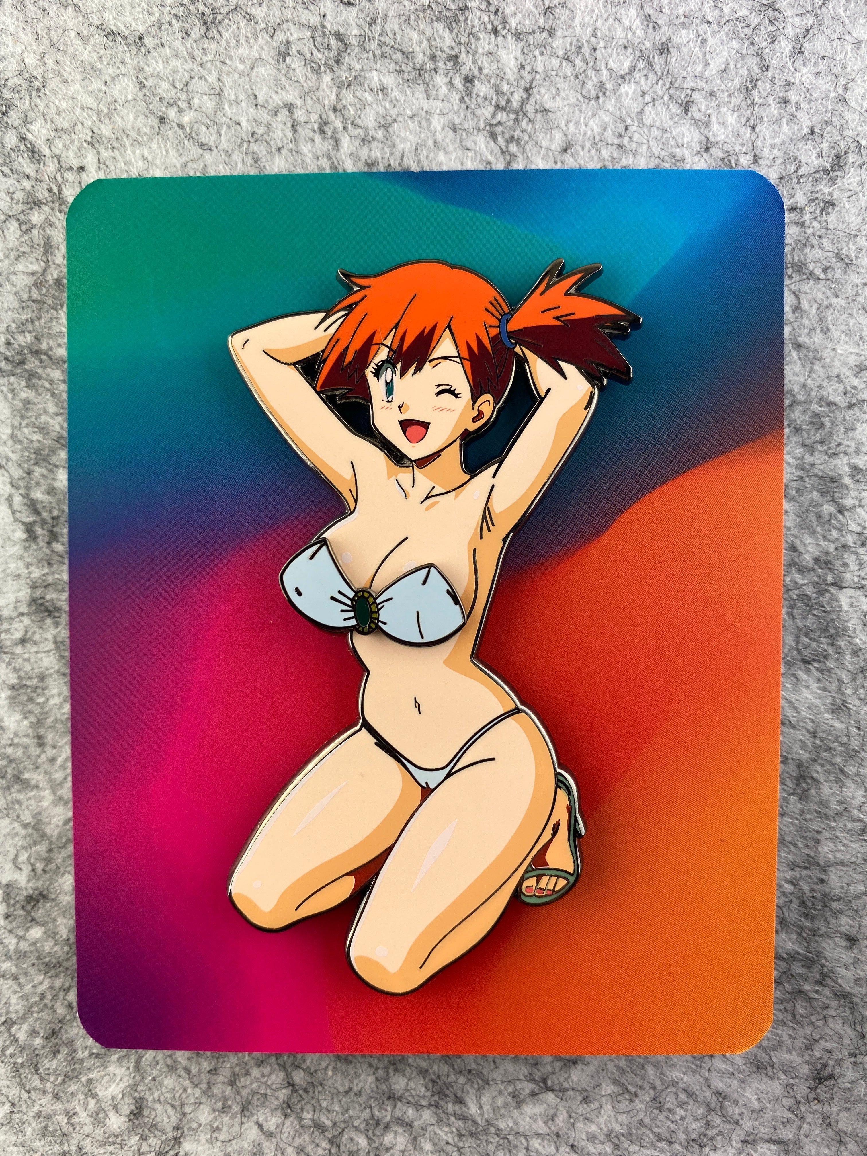 Orange Hair Trainer Bikini Enamel Pin