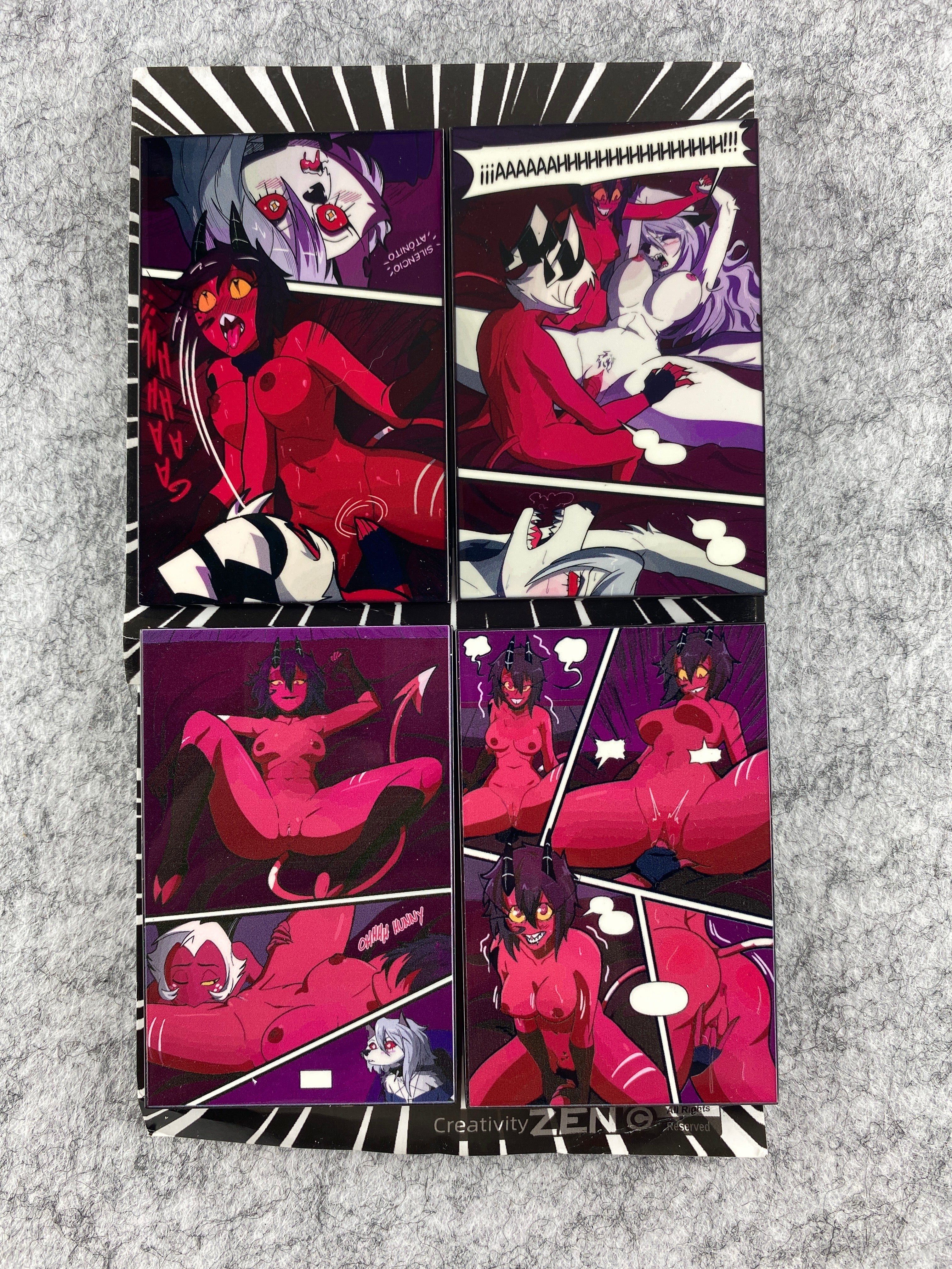 Helluva Boss Panel Pins 4 Set