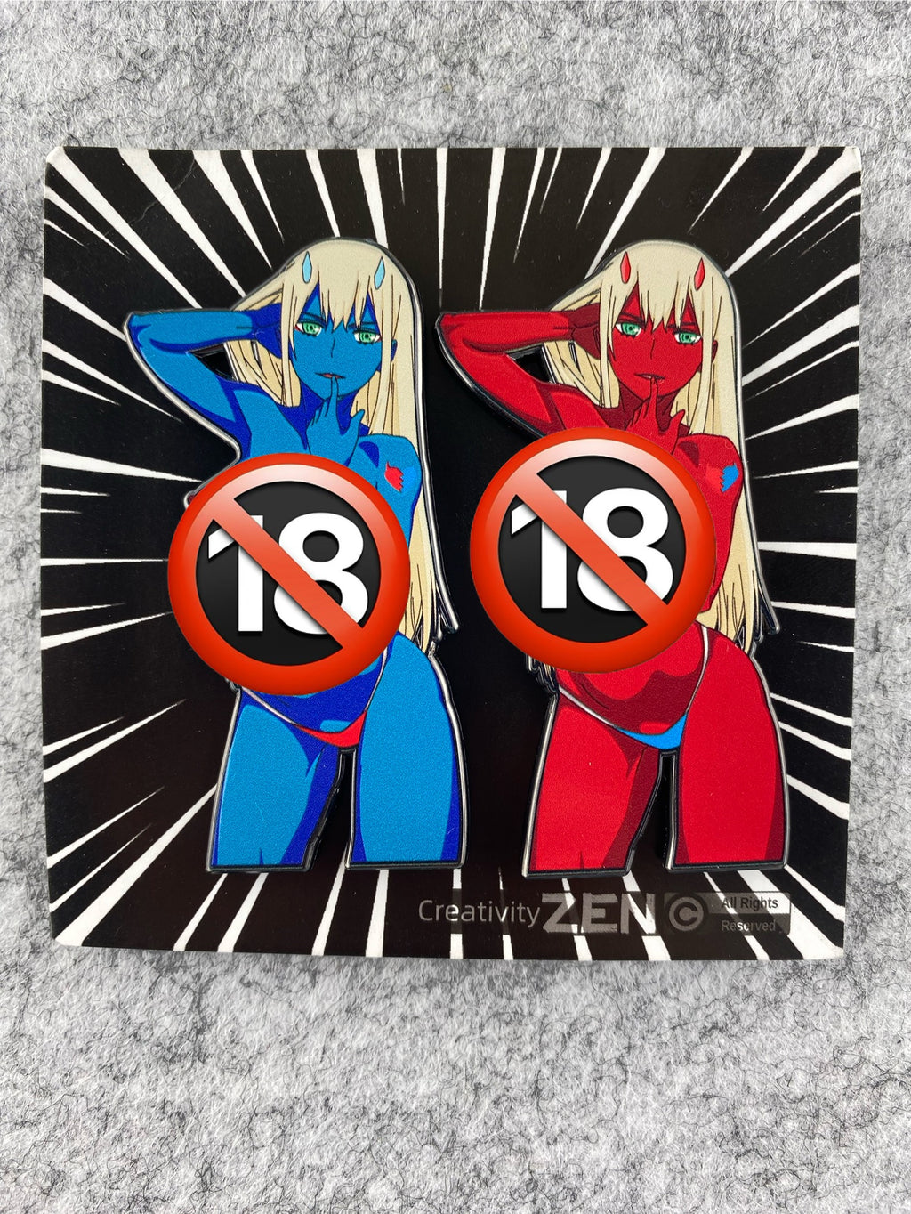 Darling in the Franxx Zero Two CODE 002 02 Lewd Anime Enamel Pin Set